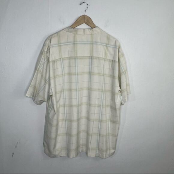 Tommy Bahama 100% Silk Short Sleeve Pale Yellow Shirt Size XL - Picture 2 of 13